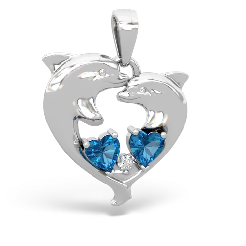 london topaz-london topaz dolphins pendant