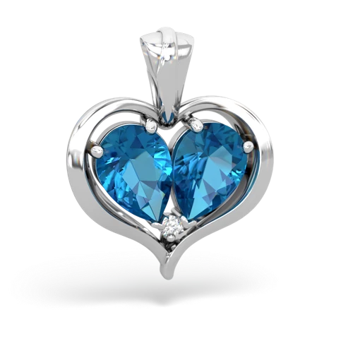 london topaz-london topaz half heart whole pendant