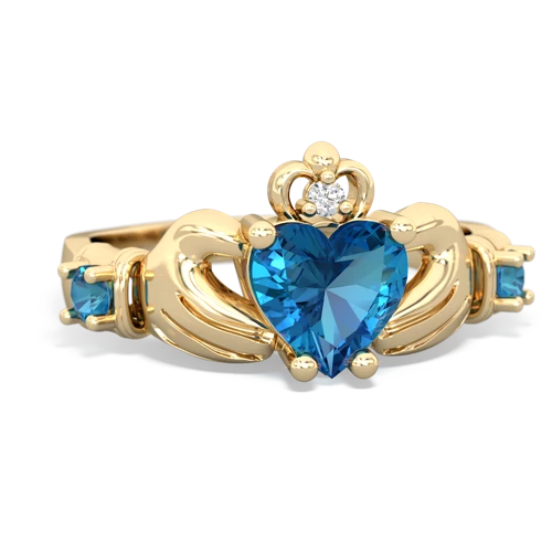 opal-tanzanite claddagh ring