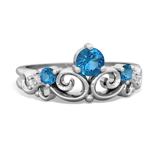 aquamarine-aquamarine crown keepsake ring