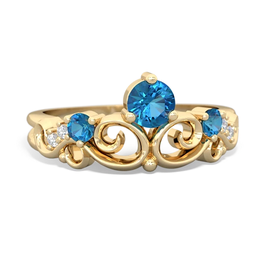 garnet-blue topaz crown keepsake ring