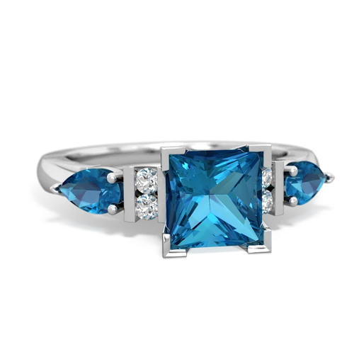 lab sapphire-turquoise engagement ring