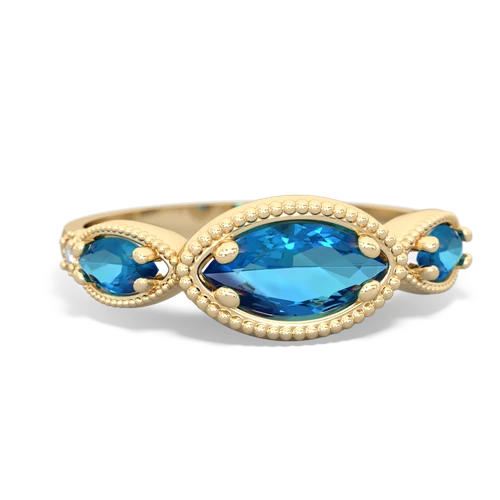 garnet-aquamarine milgrain marquise ring