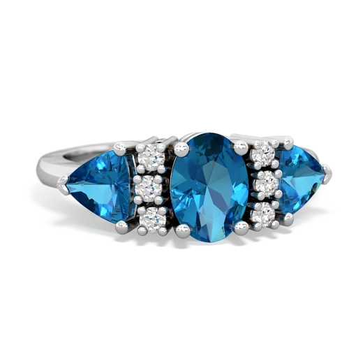 garnet-blue topaz timeless ring