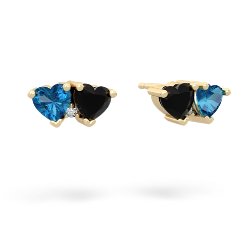 london topaz-onyx  earrings