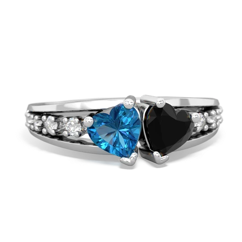 london topaz-onyx modern ring