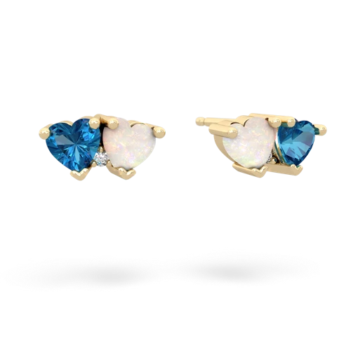 london topaz-opal  earrings