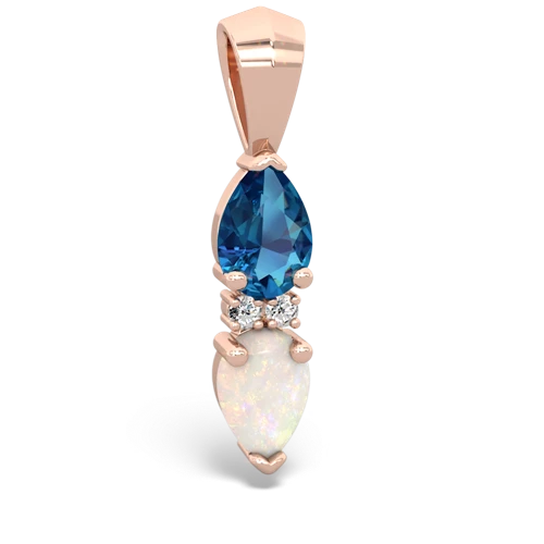 london topaz-opal bowtie pendant