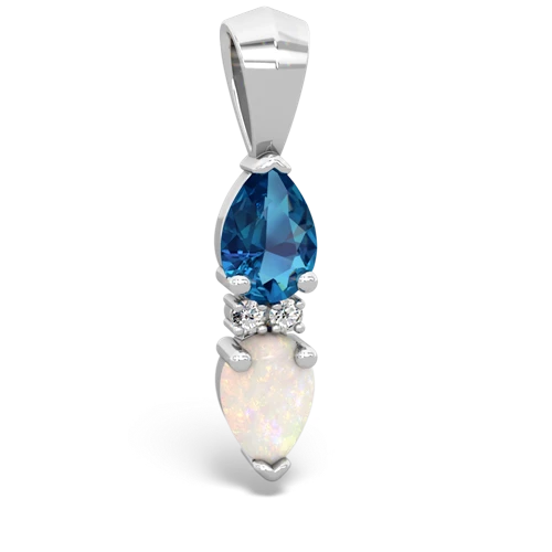 london topaz-opal bowtie pendant