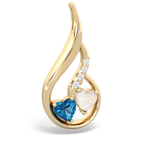 london topaz-opal keepsake swirl pendant