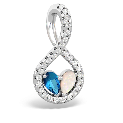 london topaz-opal pave twist pendant