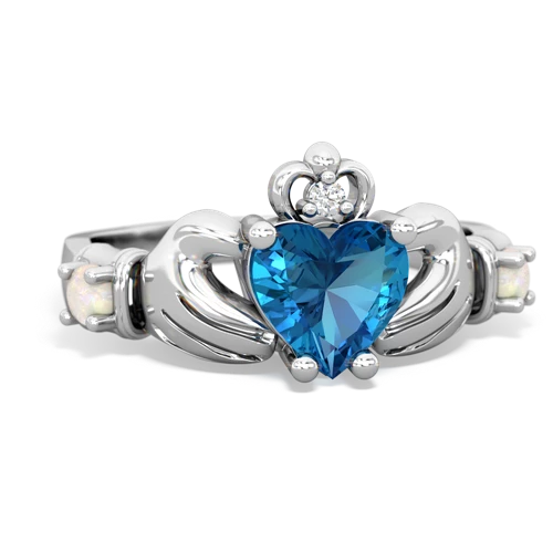 london topaz-opal claddagh ring