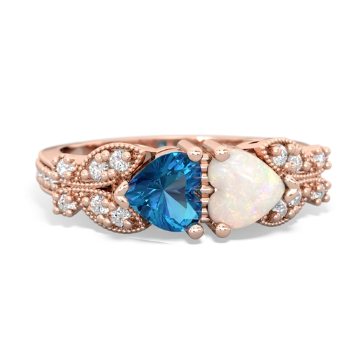 london topaz-opal keepsake butterfly ring