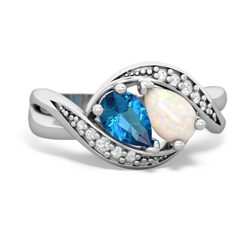 london topaz-opal keepsake curls ring