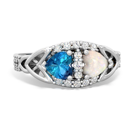 london topaz-opal keepsake engagement ring