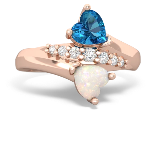 london topaz-opal modern ring