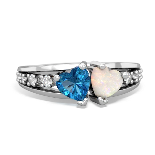 london topaz-opal modern ring