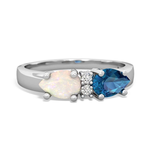 london topaz-opal timeless ring