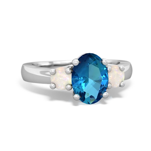 london topaz-opal timeless ring