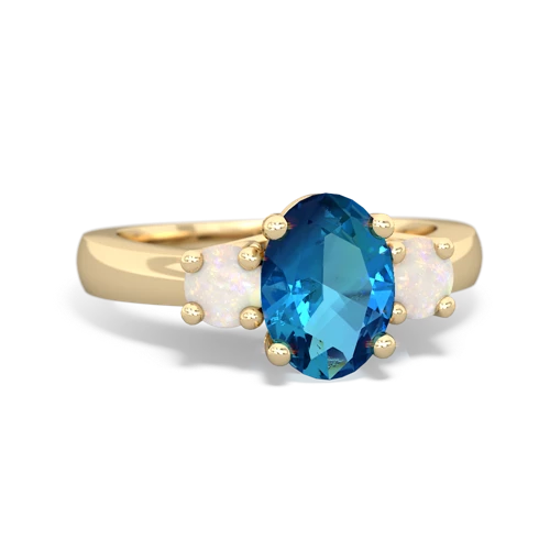 london topaz-opal timeless ring