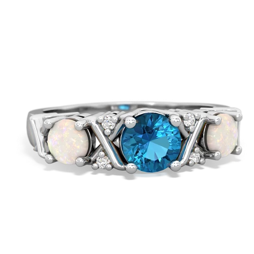 london topaz-opal timeless ring