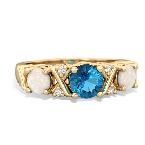 london topaz-opal timeless ring