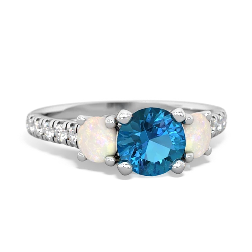 london topaz-opal trellis pave ring