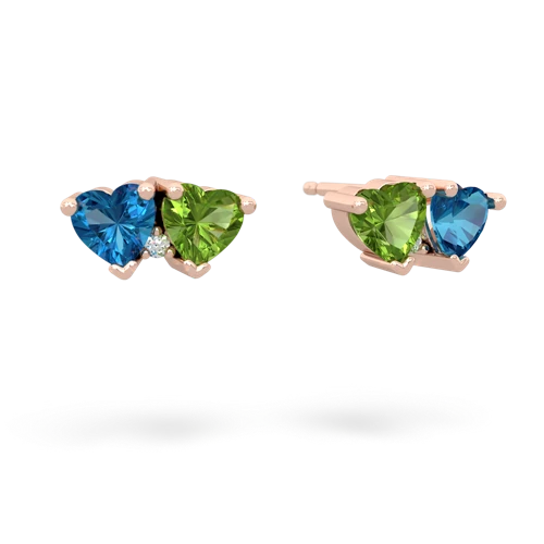 london topaz-peridot  earrings