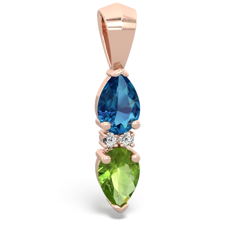 london topaz-peridot bowtie pendant