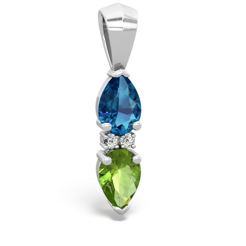 london topaz-peridot bowtie pendant