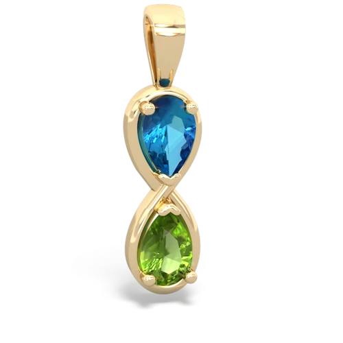 london topaz-peridot infinity pendant