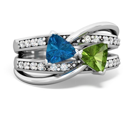 london topaz-peridot couture ring