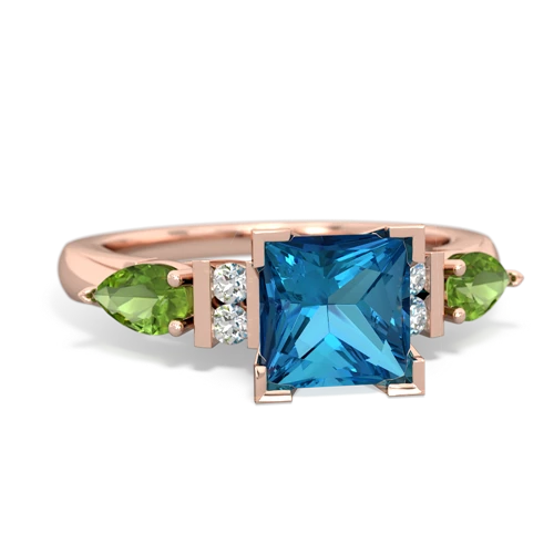 london topaz-peridot engagement ring