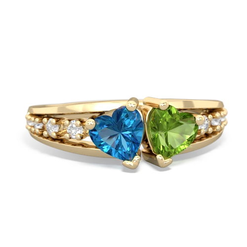 london topaz-peridot modern ring