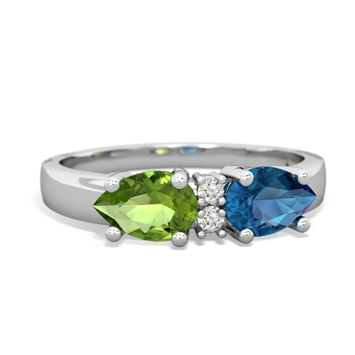 london topaz-peridot timeless ring