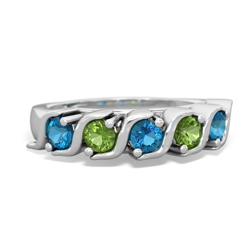 london topaz-peridot timeless ring