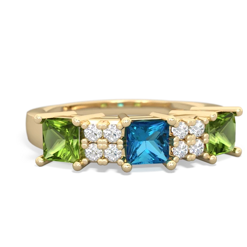 london topaz-peridot timeless ring