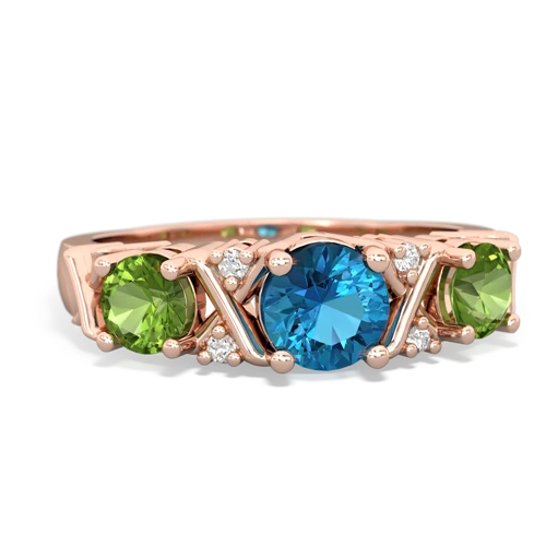 london topaz-peridot timeless ring