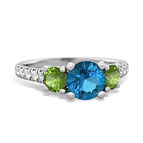 london topaz-peridot trellis pave ring