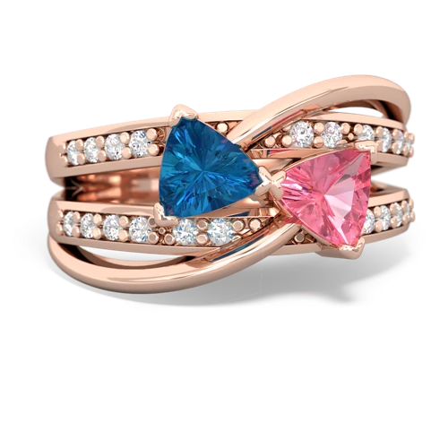 london topaz-pink sapphire couture ring