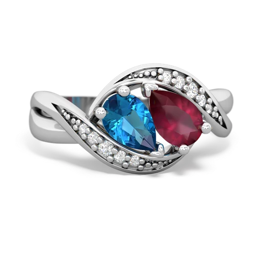 london topaz-ruby keepsake curls ring