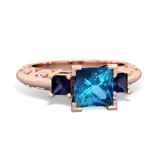 london topaz-sapphire engagement ring