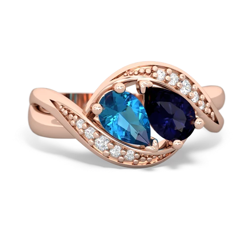 london topaz-sapphire keepsake curls ring