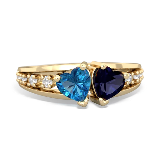 london topaz-sapphire modern ring