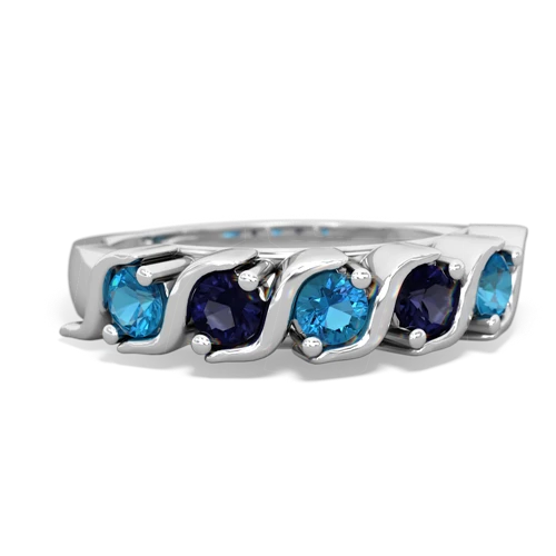 london topaz-sapphire timeless ring