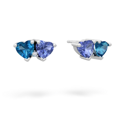 london topaz-tanzanite  earrings