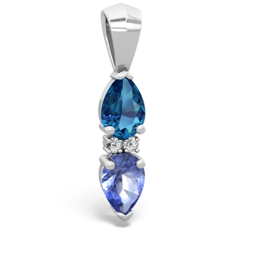 london topaz-tanzanite bowtie pendant