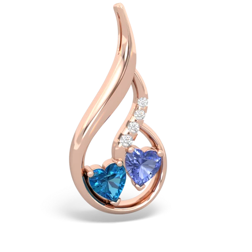 london topaz-tanzanite keepsake swirl pendant