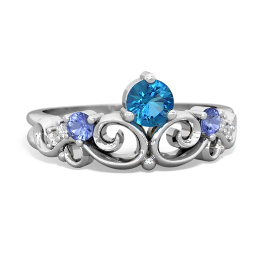 london topaz-tanzanite crown keepsake ring