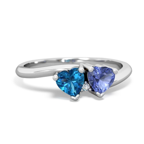 london topaz-tanzanite sweethearts promise ring